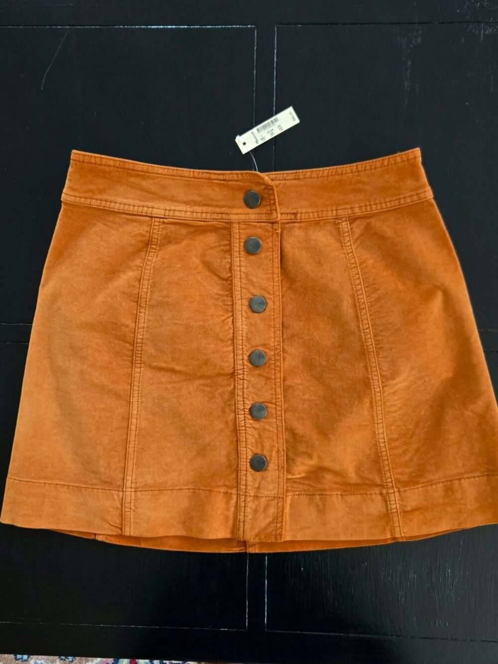 Madewell Burnt Orange Suede Mini Skirt Size 2